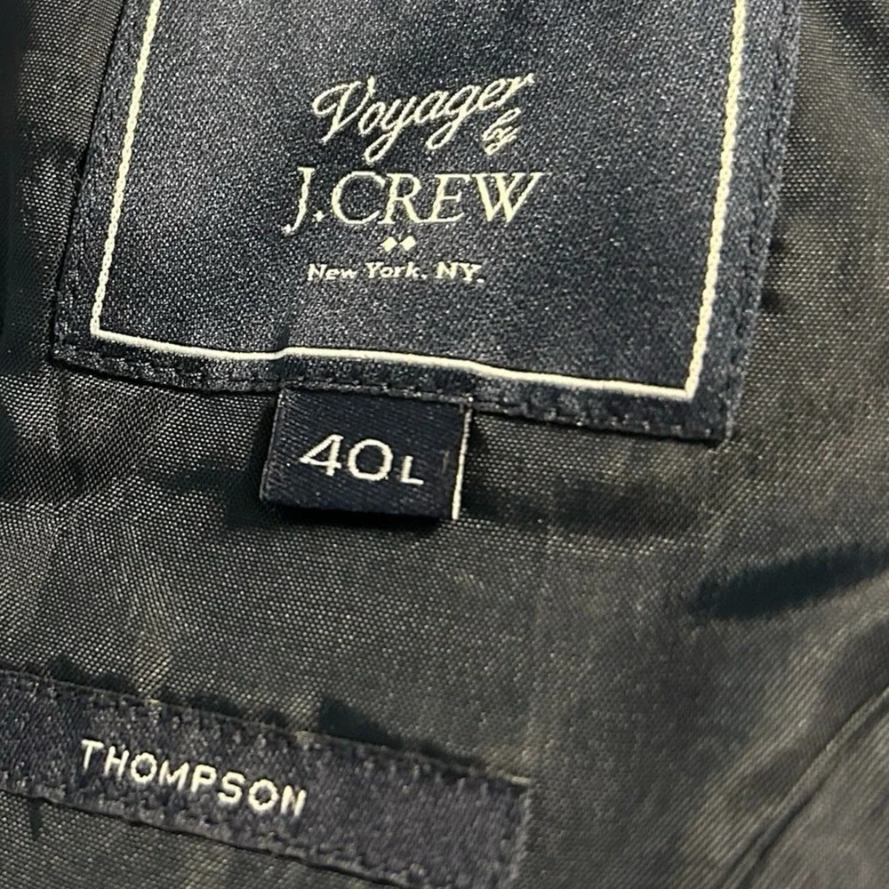 Men's J.Crew Voyager Thompson Blazer‎ 40L Gray 100% Wool Sport Coat Jacket